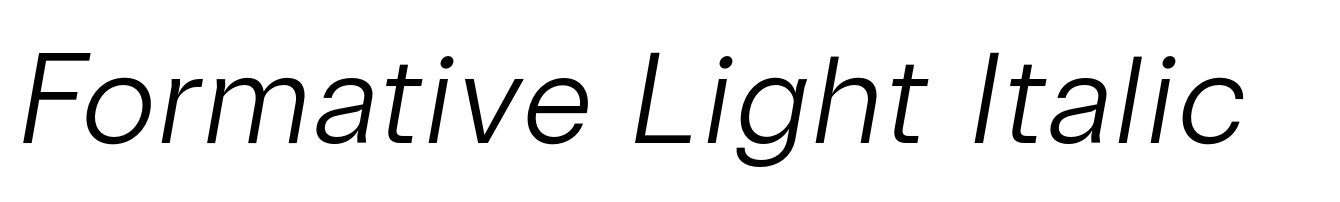 Formative Light Italic